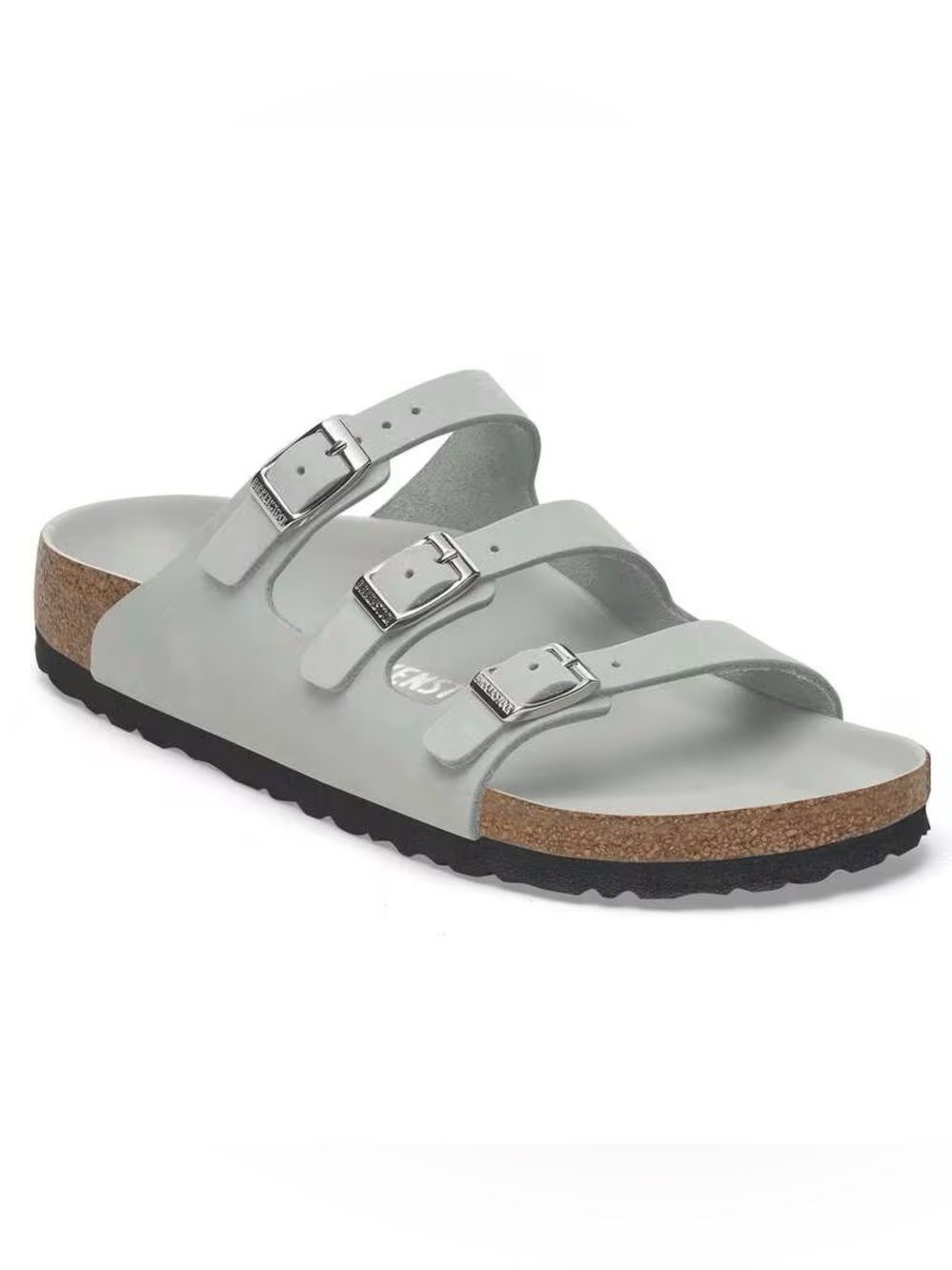 Birkenstock Florida Nubuck Leather Sandals in Sage